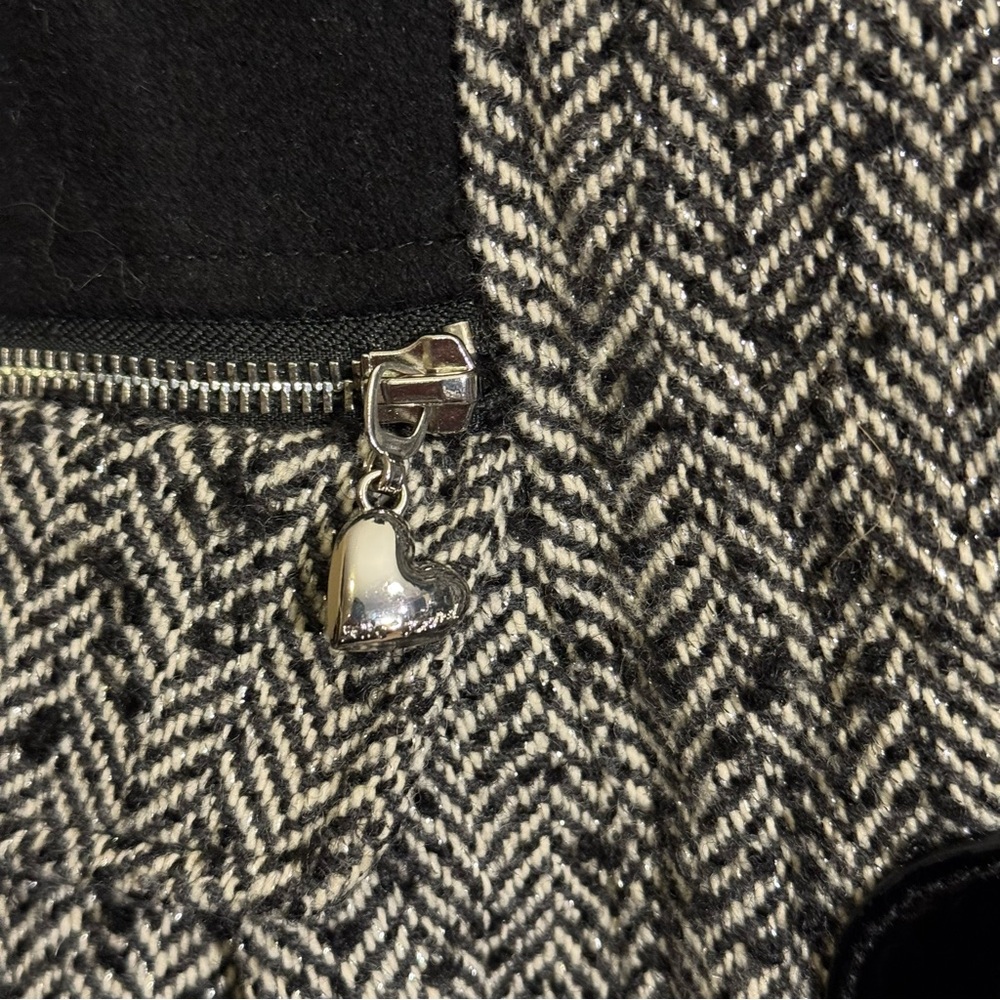 Betsey Johnson Herringbone Swing Coat Size 2 - Picture 4 of 11